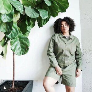 Wildfang XXLarge Green Utility Romper